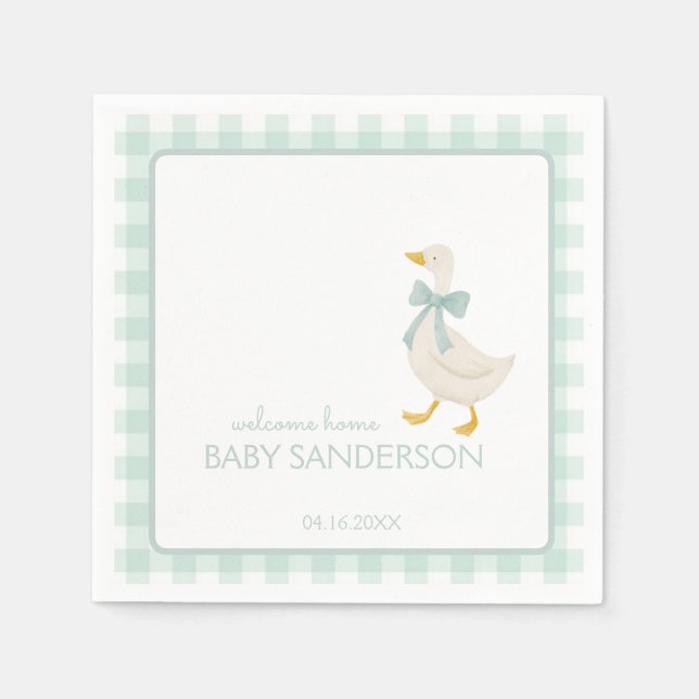 Preppy Goose Baby Shower Servetter (Framsidan)