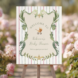 Preppy Grandmillennial Opulent Frame Baby Shower