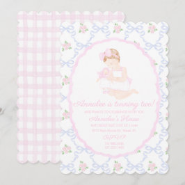 Preppy GrandMillennium Dolly och Me Rosa Bows Inbjudningar