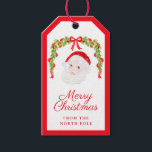 Preppy GrandMillennium Red Bows Garland Santa Presentetikett<br><div class="desc">Märkre från Farméns Red Bows Garland Santa Gift,  redigera text för att göra den till din egen.</div>