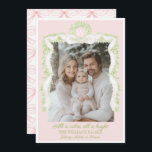Preppy GrandMillennium Rosa Bows Ribbon Garland Julkort<br><div class="desc">Preppy GrandMillennium Rosa Bows Ribbon Garland Helgdag Card ,  redigerbar text för fotojulkort i anpassningsbar.</div>