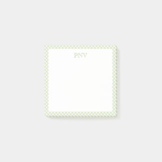 Preppy Green and White Post-It Notes Block