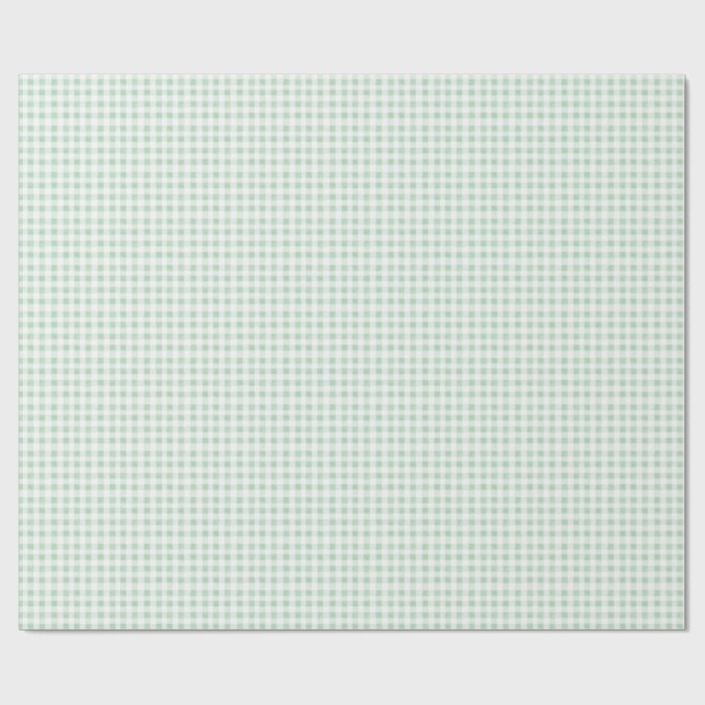 Preppy Green Gingham  Presentpapper (Platt)