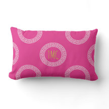 Preppy Grekiska Nyckelring Rosa White Monogram Ini