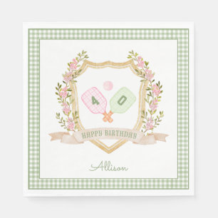 Preppy Grönt Pickle Boll   Anpassningsbar födelsed Pappersservett