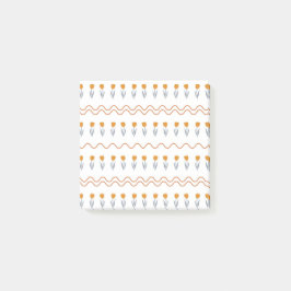 Preppy Groovy Rand Tulip Flower Mönster Post-it Block