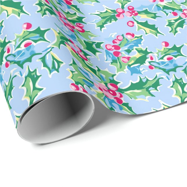 Preppy Handflatan Beach jul Holly Presentpapper (Rullad Hörn)