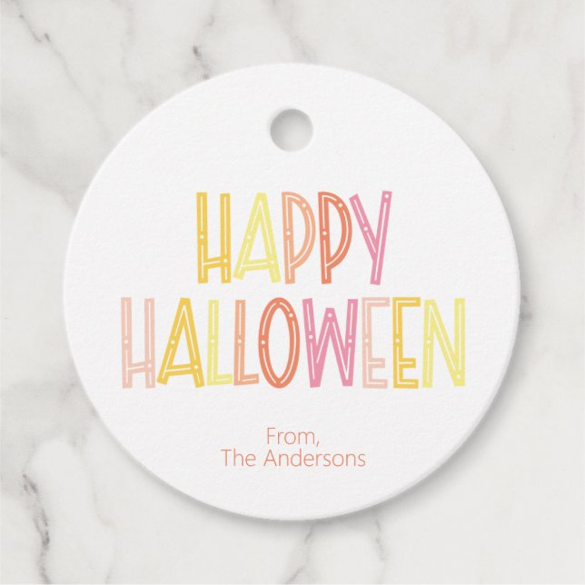Preppy Happy halloween Gåvor Etiketter (Framsida)