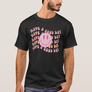 Preppy har Bra Rosa Smile Ansikte Aesthetic T Shirt