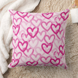 Preppy Hearts Pink Kudde