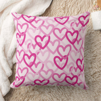 Preppy Hearts Pink Kudde