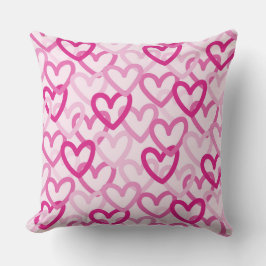 Preppy Hearts Pink Kudde