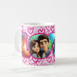 Preppy Hearts Pink - LOVE Kaffemugg
