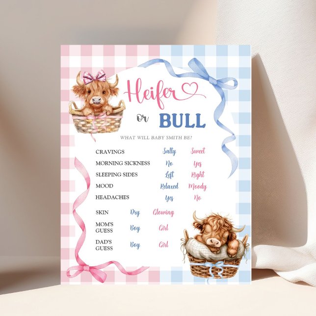 Preppy Heifer eller Bull Gender visar gamla Wive T Poster (Skapare uppladdad)