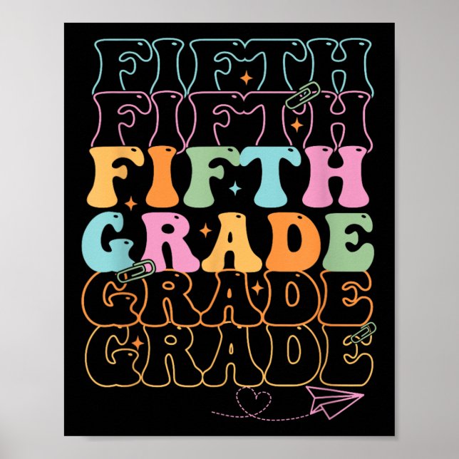 Preppy hej 5:e klass för första dagen tillbaka til poster (Framsidan)