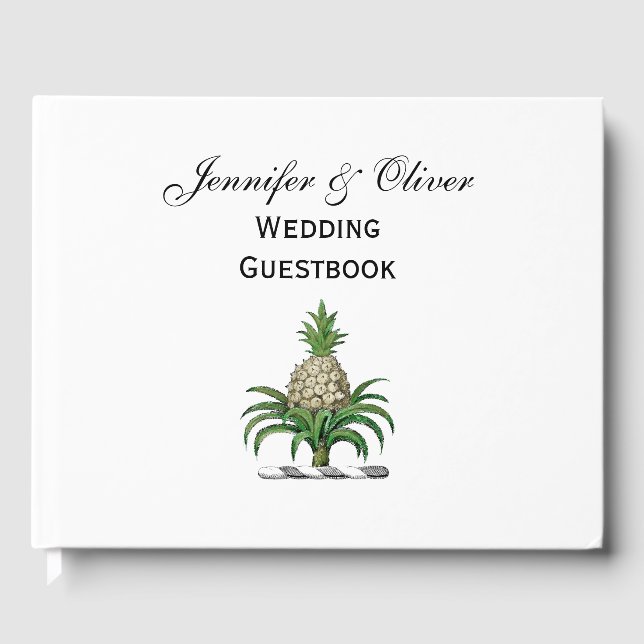 Preppy Heraldic Pineapple Jackar Arm Vapensköld Gästböcker (Framsida)