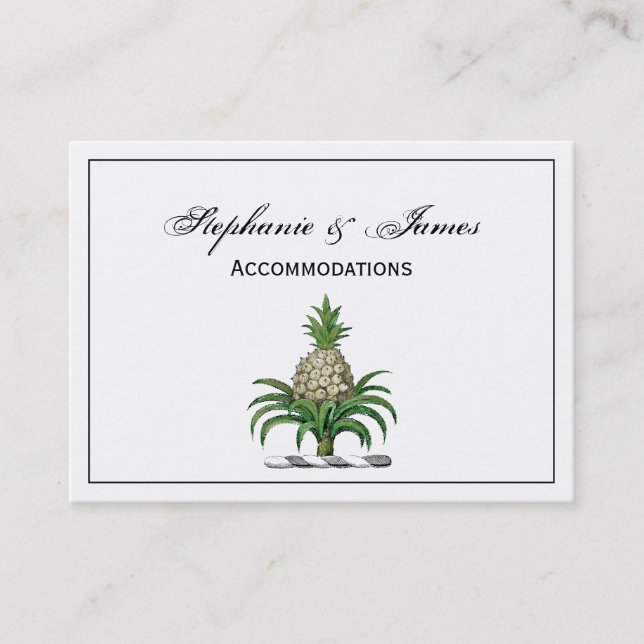 Preppy Heraldic Pineapple Jackar Arm Vapensköld Visitkort (Framsida)