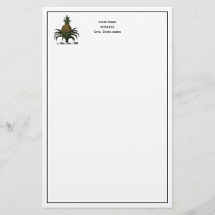 Preppy Heraldic Pineapple Vapensköld Färg WT Brevpapper