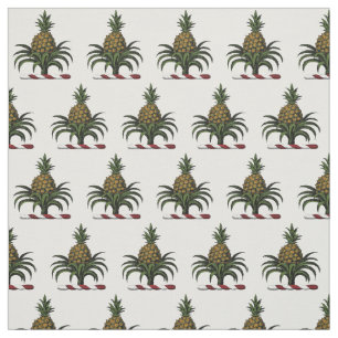 Preppy Heraldic Pineapple Vapensköld Färg WT Tyg