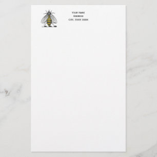 Preppy Heraldic Vintage Bee Jackar Arm Emblem C Brevpapper