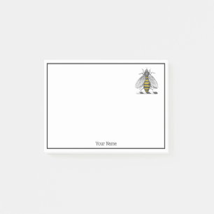 Preppy Heraldic Vintage Bee Jackar Arm Emblem C Post-it Block