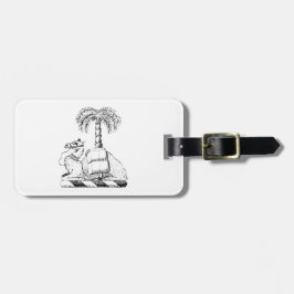 Preppy Heraldisk Kamel Palmetto Vapenrock Bagagebricka