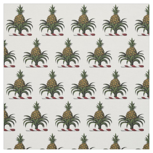 Preppy Heraldisk Pineapple Crest Färg WT Tyg (Provkarta)