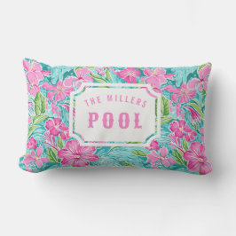 Preppy Hibiscus | Bassäng och Patio Lumbarkudde