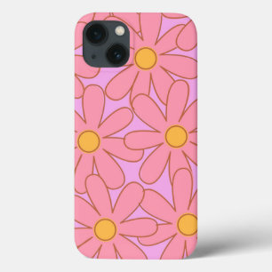 Preppy Hippie Rosa Lila Flower Mönster