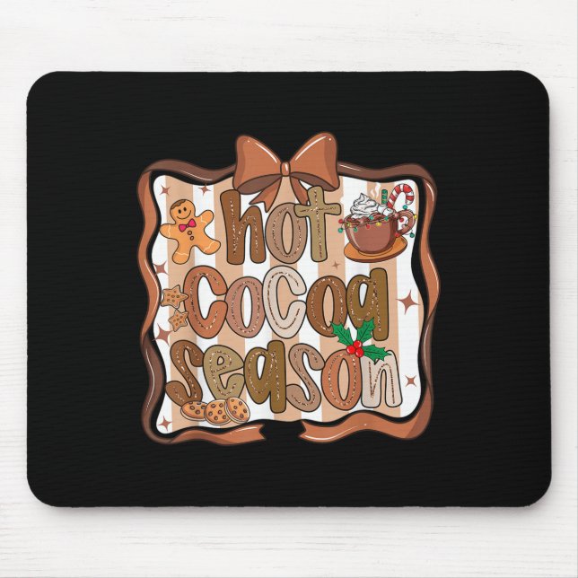 Preppy Hot Cocoa Season Cookie Gingerbread Bow Xma Musmatta (Framsidan)