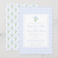 Preppy Hydrangea Watercolor Trellis Bröllop