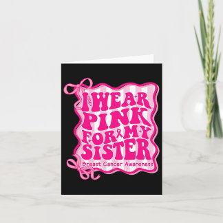 Preppy I Bära Rosa for My Sister Breast Cancer Gro Kort
