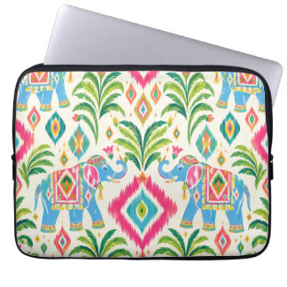 Preppy Ikat Tropisk Palm Boho Chic Datorkåpa Laptop Fodral