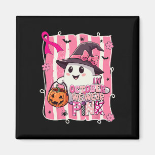 Preppy in oktober Vi Bära Rosa Ghost Breast Cancer Magnet