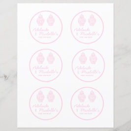 preppy ingefärska krukor mjuk rosa färg banner