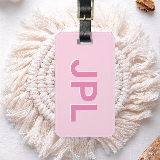 Preppy Initial Monogram Personalized Bagagebricka (Skapare uppladdad)