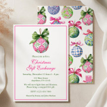 Preppy jul Baubles Ornaments Party