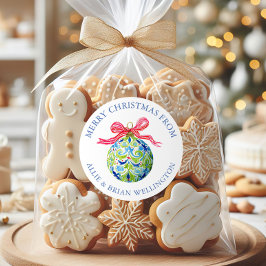 Preppy jul Baubles Ornaments Runt Klistermärke