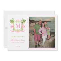 Preppy jul Flamingo Vapensköld Monogram