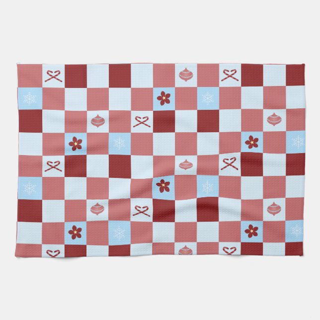 Preppy-julkontroll Kökshandduk (Horisontell)