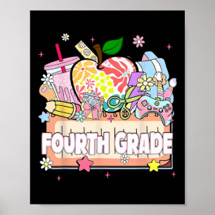 Preppy Kids Fjärde Klass Grad 2025 Preschool 4th G Poster