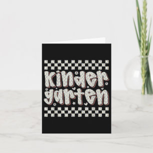 Preppy Kindergarten Back to school Teacher Girls Kort