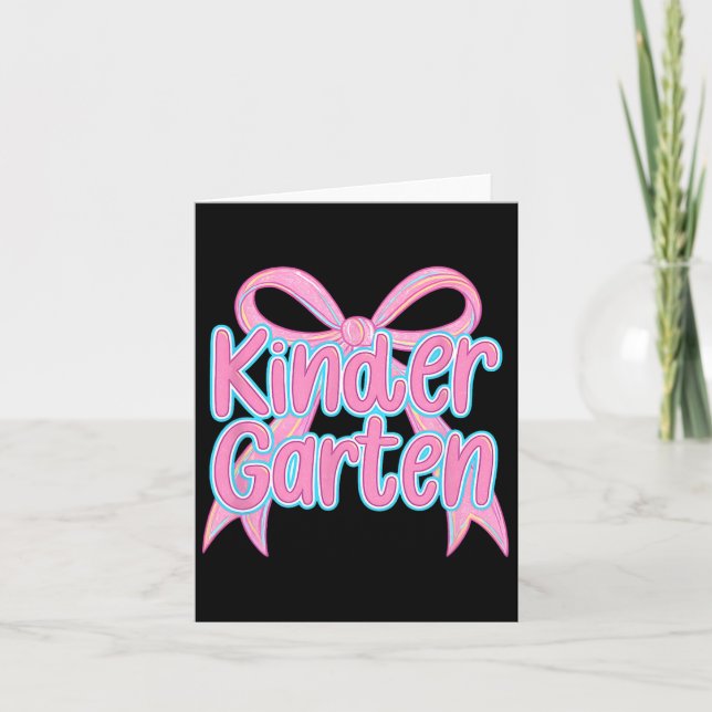 Preppy Kindergarten Back to school Teacher Kinder Kort (Framsida)