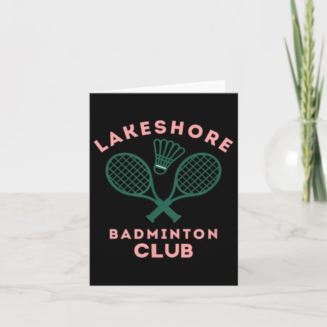 Preppy Lakeshore Badminton Club Söt Grafik  Kort (Framsida)