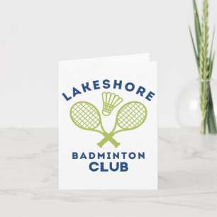 Preppy Lakeshore Badminton Klubb Cute Graphic Kort