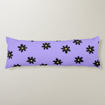 Preppy Lila Black Blommigt Simple Flower Mönster