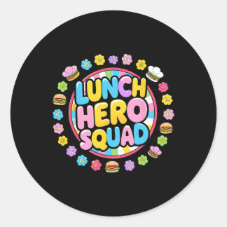 Preppy lunch lady-squadet tillbaka till skolan Lun Runt Klistermärke