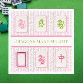 Preppy Mahjong Dragons gör mig Hett funny Pappersservett