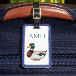 Preppy Mallard Anka Monogram Bagagebricka