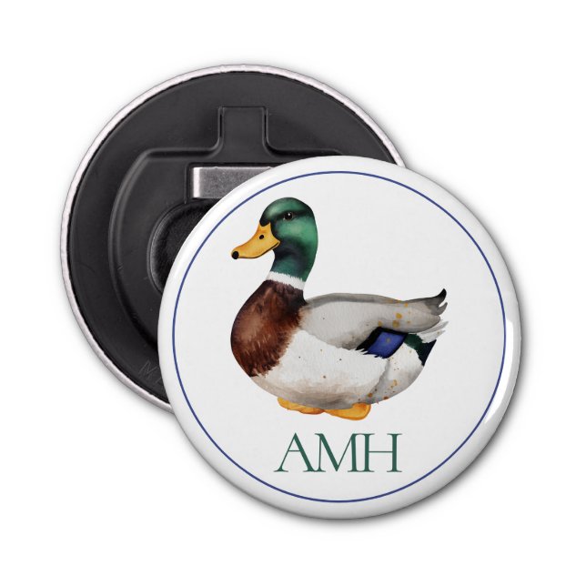 Preppy Mallard Anka Monogram Flasköppnare (Framsidan)